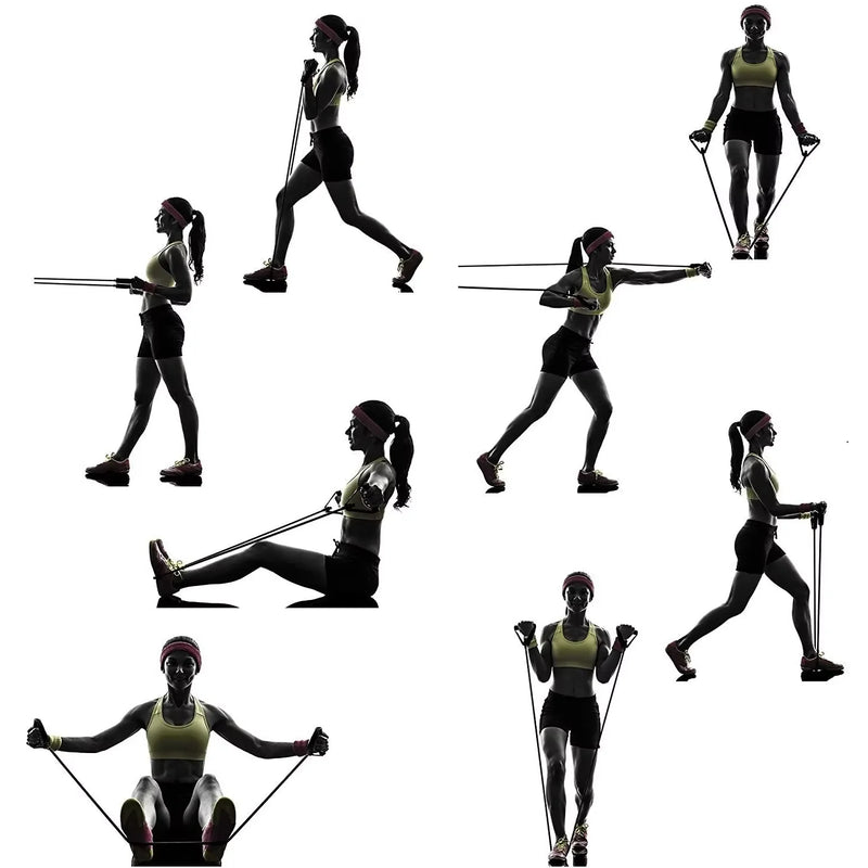 Kit - 11 Elastics Extensores para Exercícios Fisicos